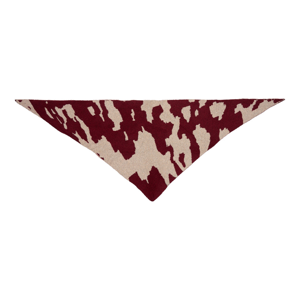 Freesia – scarf i bordeaux och beige - Marta du Chateau