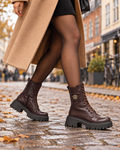 Brielle Chunky Boots Dark brown