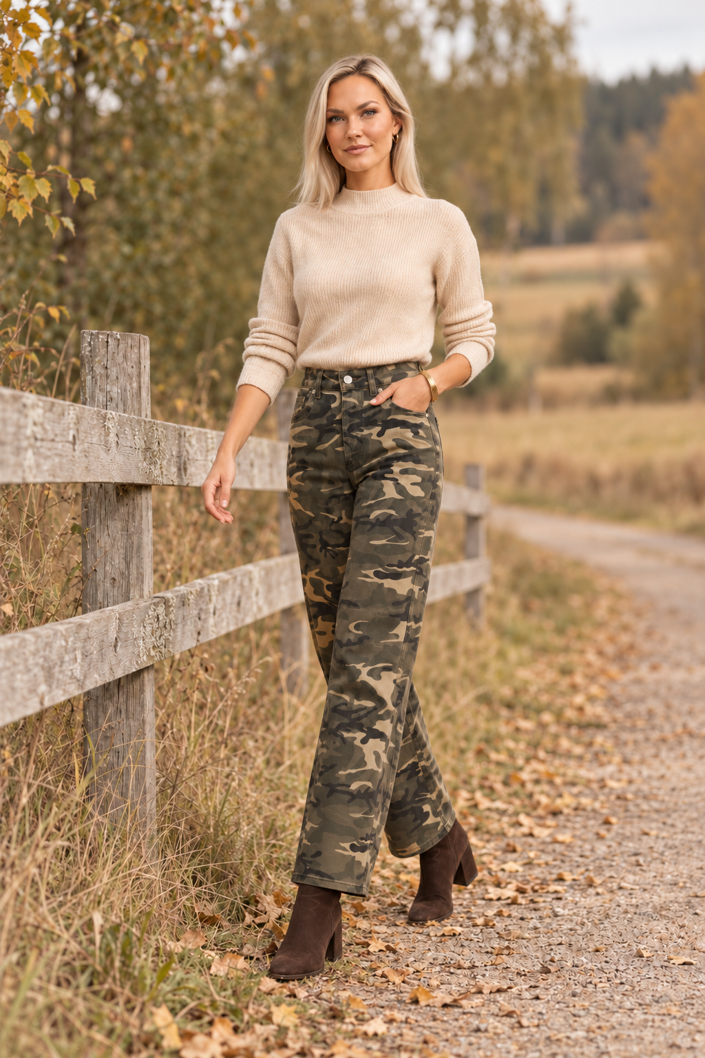 Barrel Camo Jeans