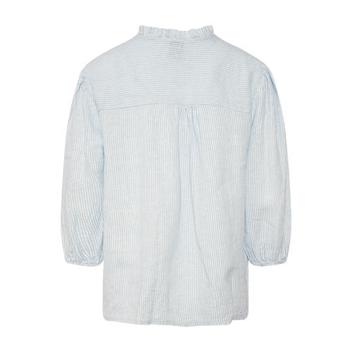 Ella blouse - Ljusblå blus - 100% linne