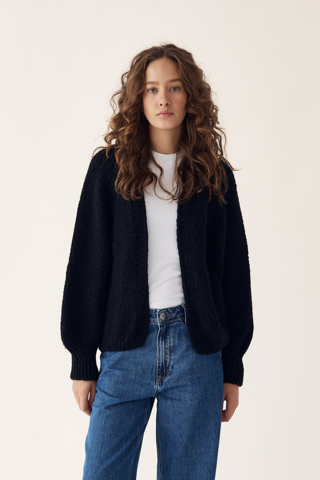 Fora knit Cardigan Svart