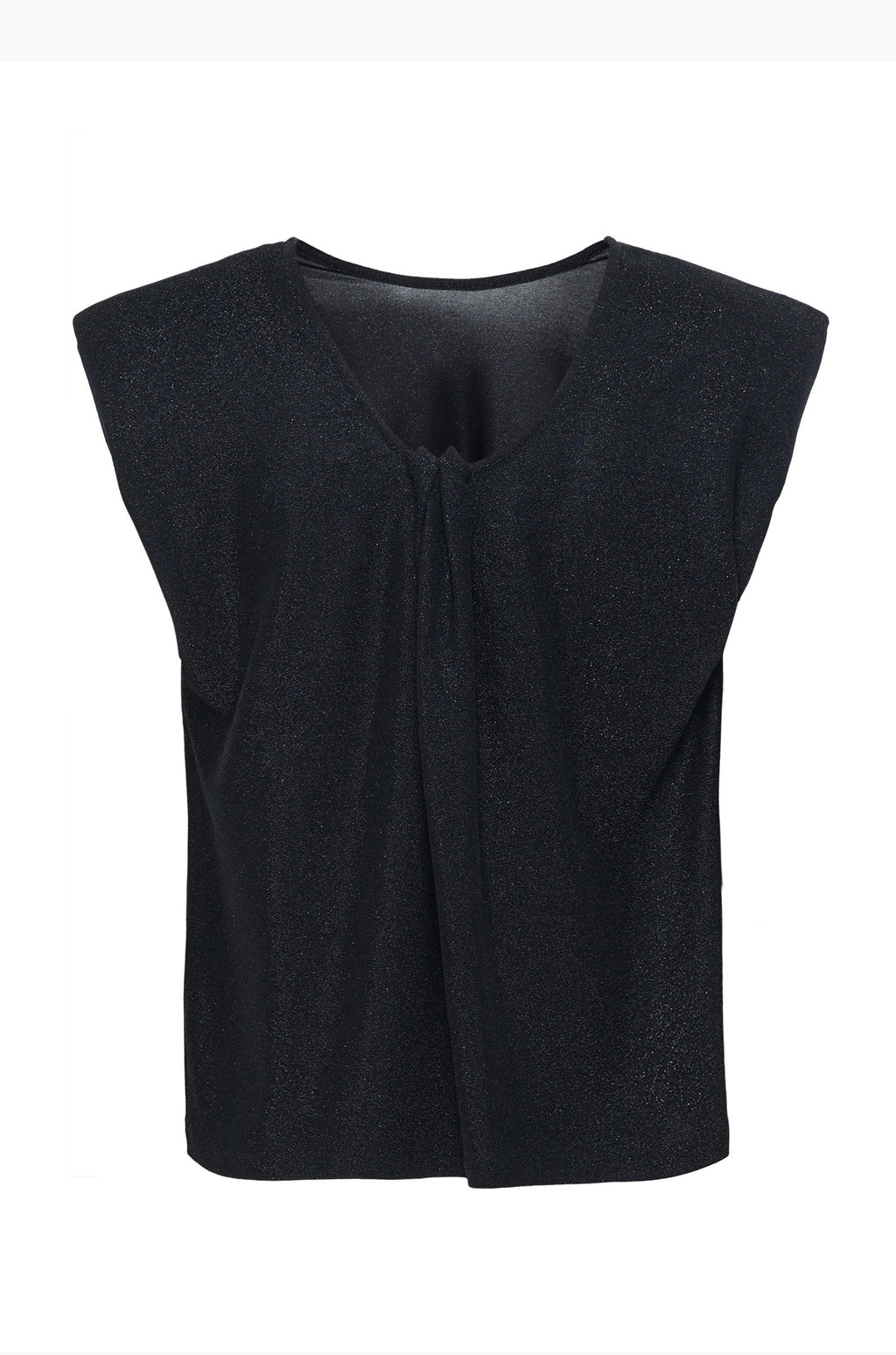 Skylara Tank Top Svart - Metallisk Festtopp Soaked in Luxury