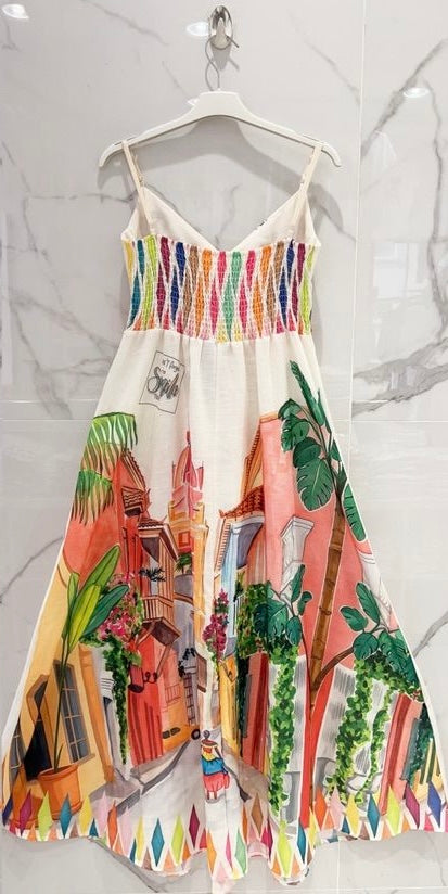 Sommarklänning Brasil – Boho Linne & Polyester