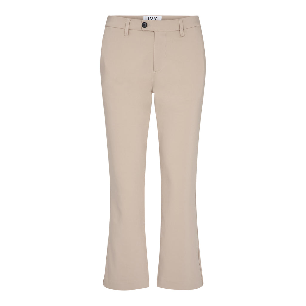 IVY-Alice Cropped Flare Pant - Beige