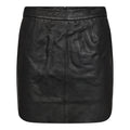 IVY-Kylie Leather Mini Skirt Black - Läder Minikjol Svart