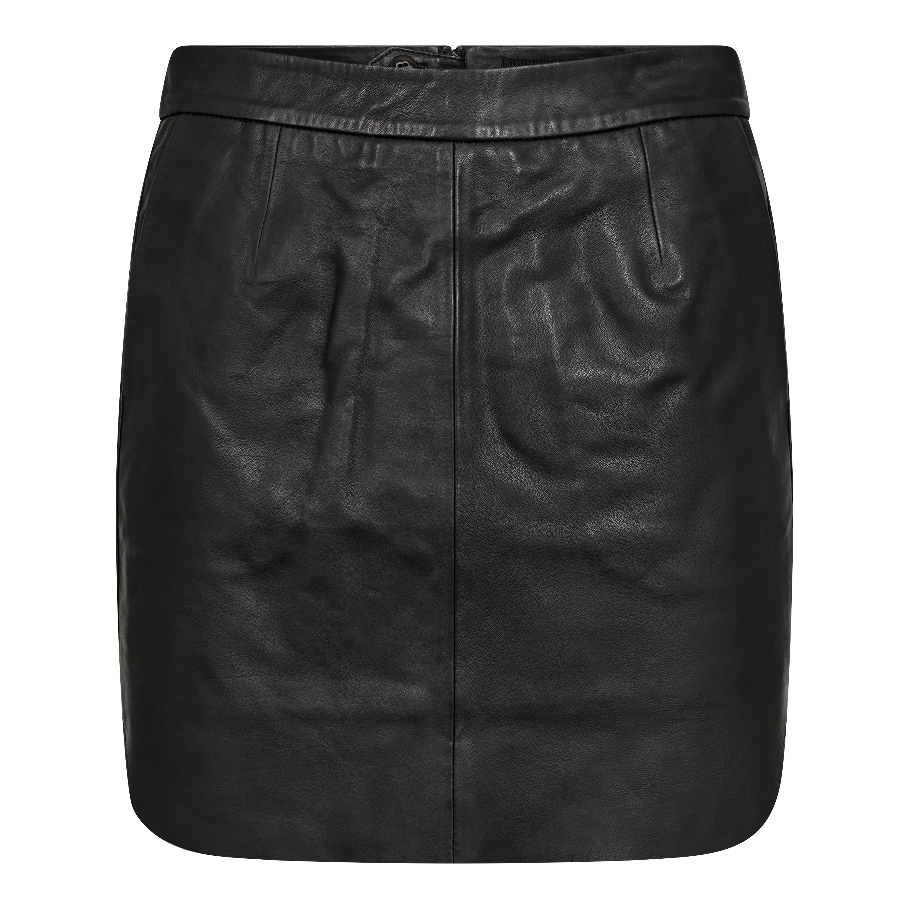 IVY-Kylie Leather Mini Skirt - Black