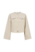 IVY-Jazz Short Jacket Ecru - Croppad Denimjacka Ljus