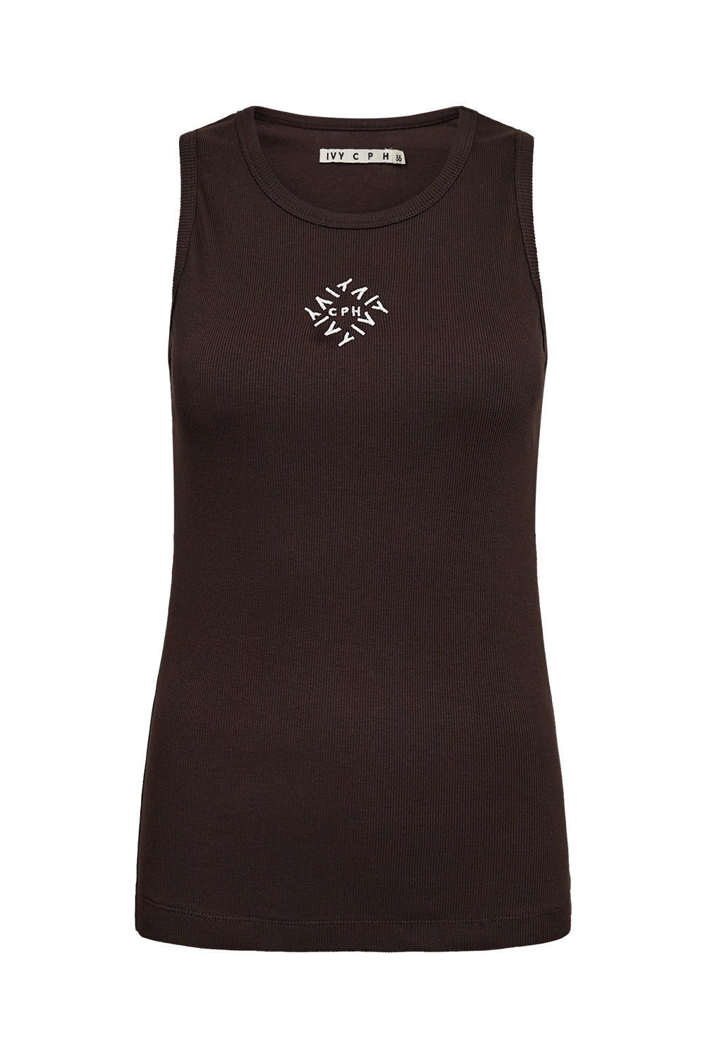 IVY CPH Rita Tank Top – Ribbad linne i Espresso Brown