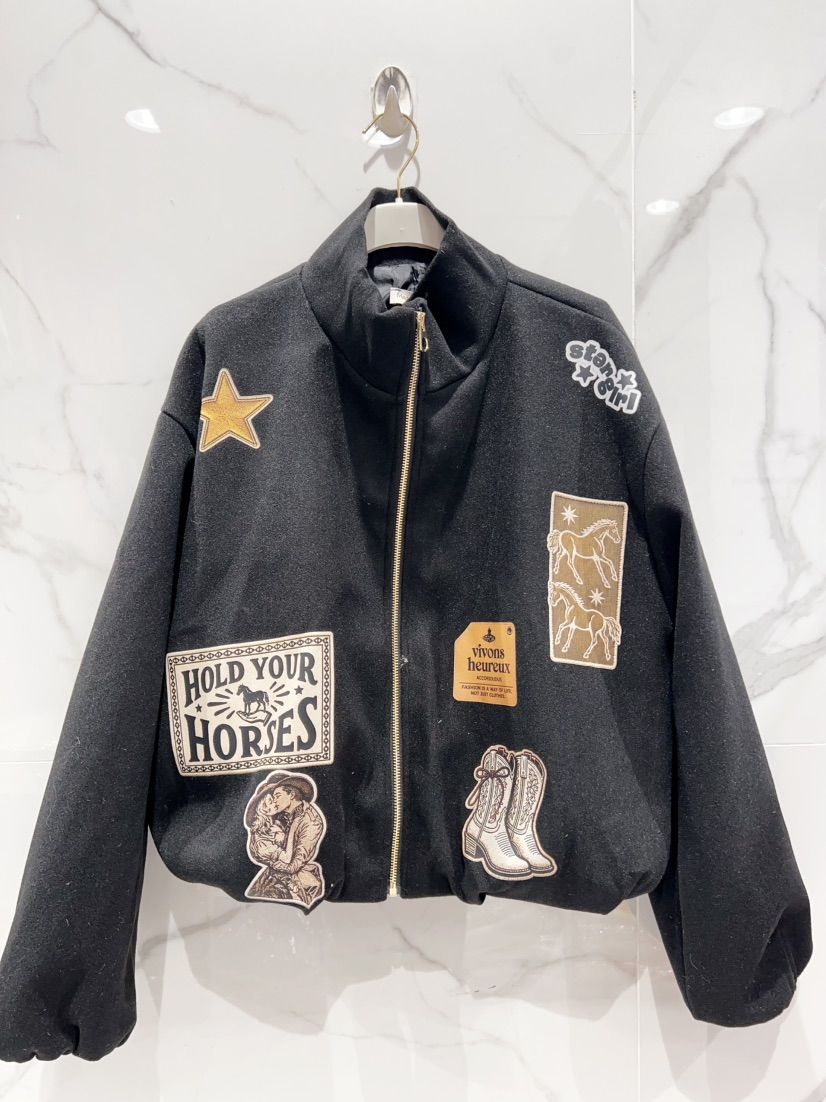 Vintage Patch Bomber Jacket