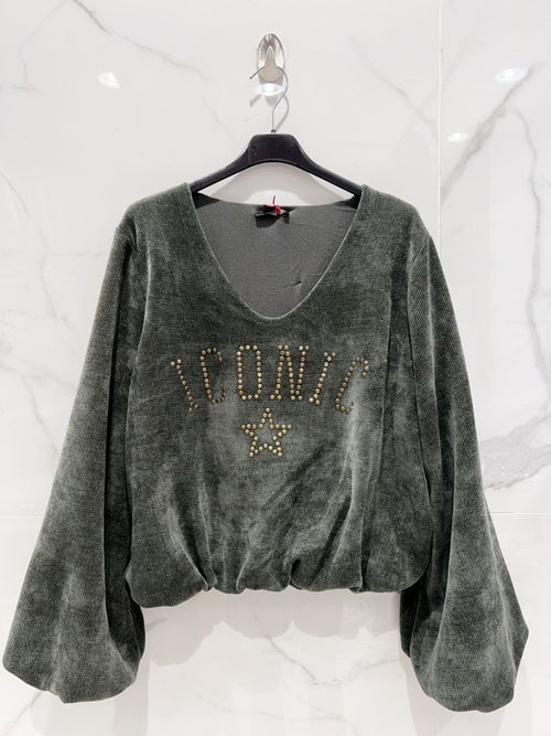 BohoBeauty Iconic Star Blouse Kaki