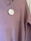Cozy Knit V-Neck – Old rose