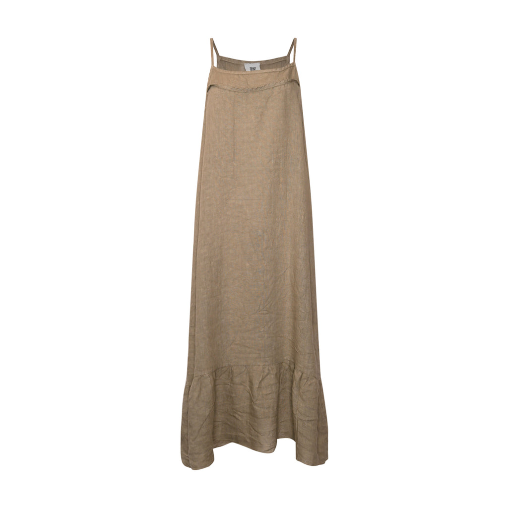 Iney Lång Linneklänning – Beige