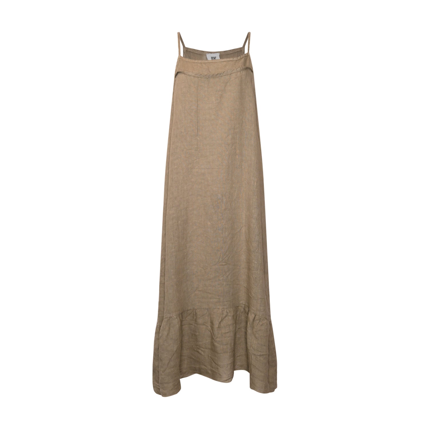 Iney Lång Linneklänning – Beige