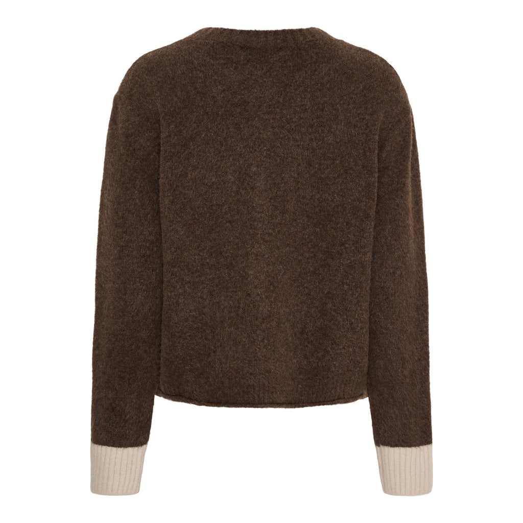 Stickad Cardigan Moro/Beige - Mjuk Kofta Marta du Chateau