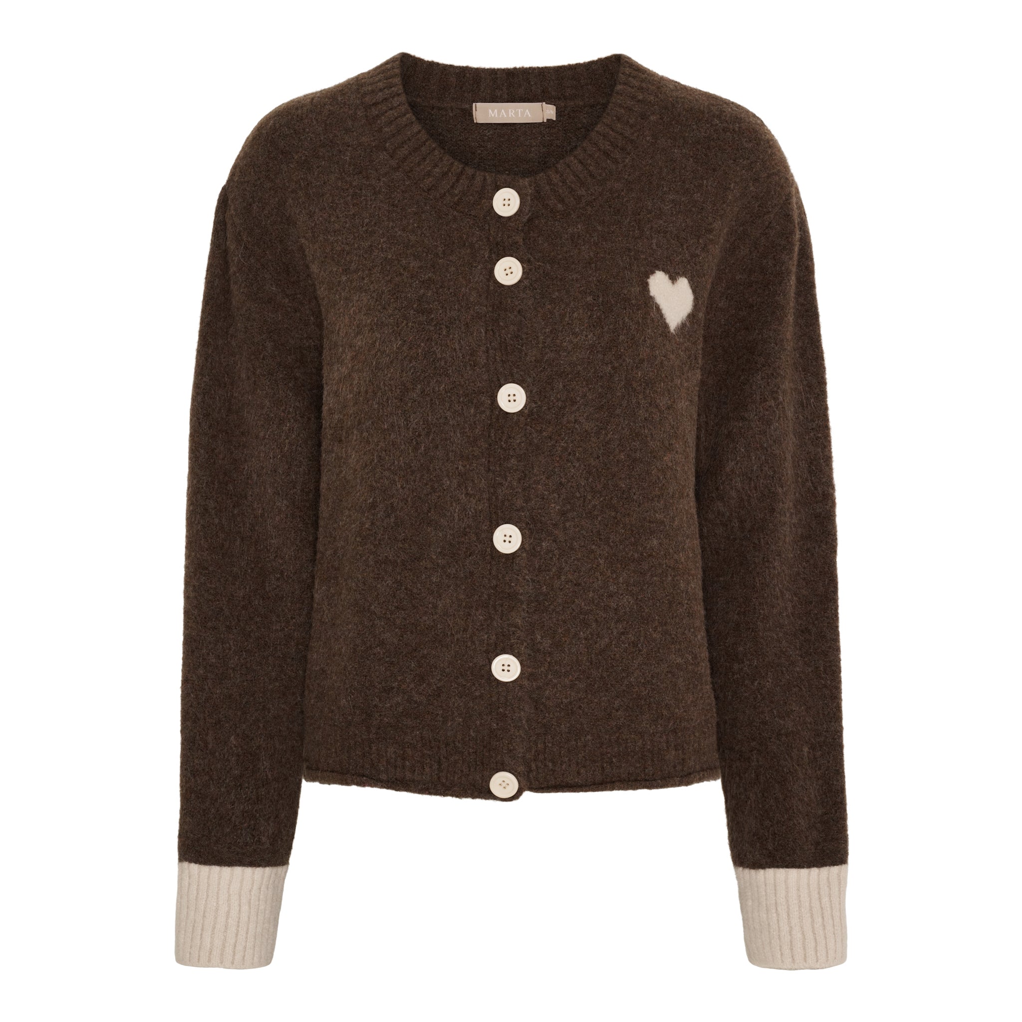 Stickad Cardigan Moro/Beige - Mjuk Kofta Marta du Chateau