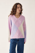 Lai Knit Rosa Mix - Stickad Tröja från Noella