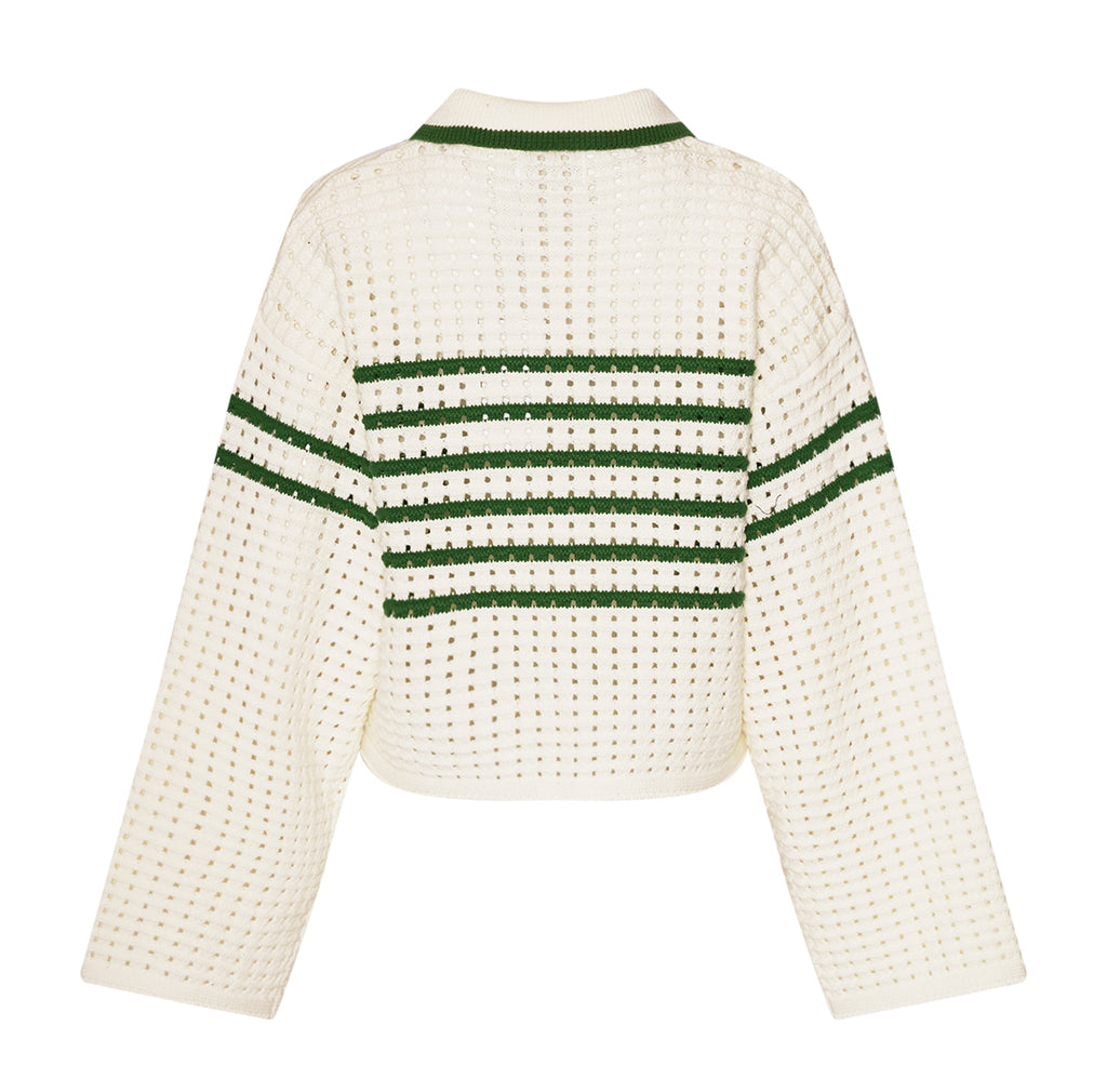 Leen Knit Talani Green Stripe