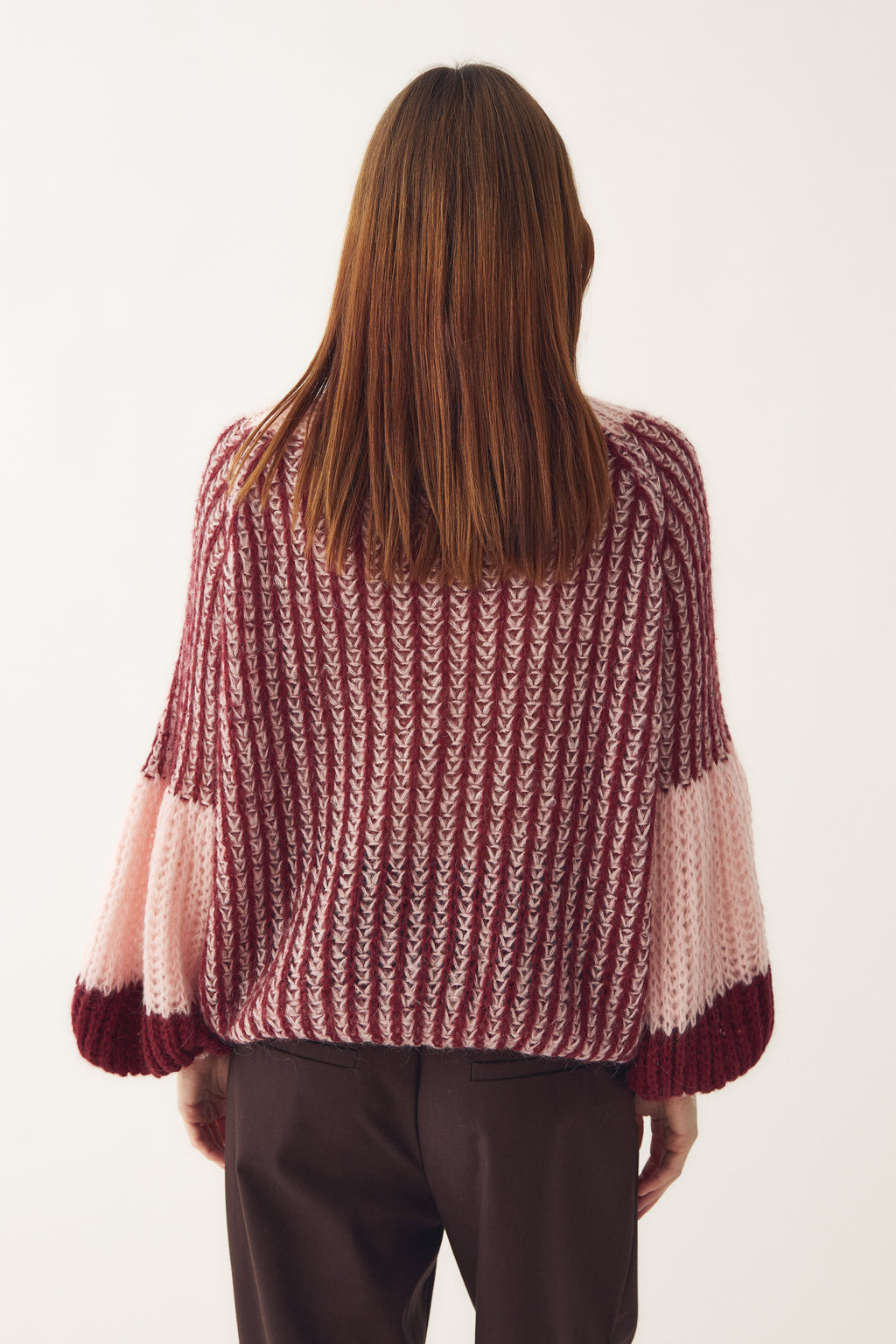 Liana Knit Sweater Rosa - Vinröd