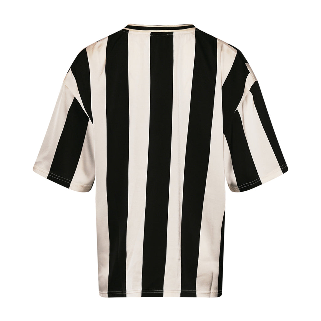 Lucena Blouse Black Ivory Stripe