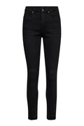IVY-Alexa Jeans Cool Black - Svarta Ankellånga Jeans Stretch