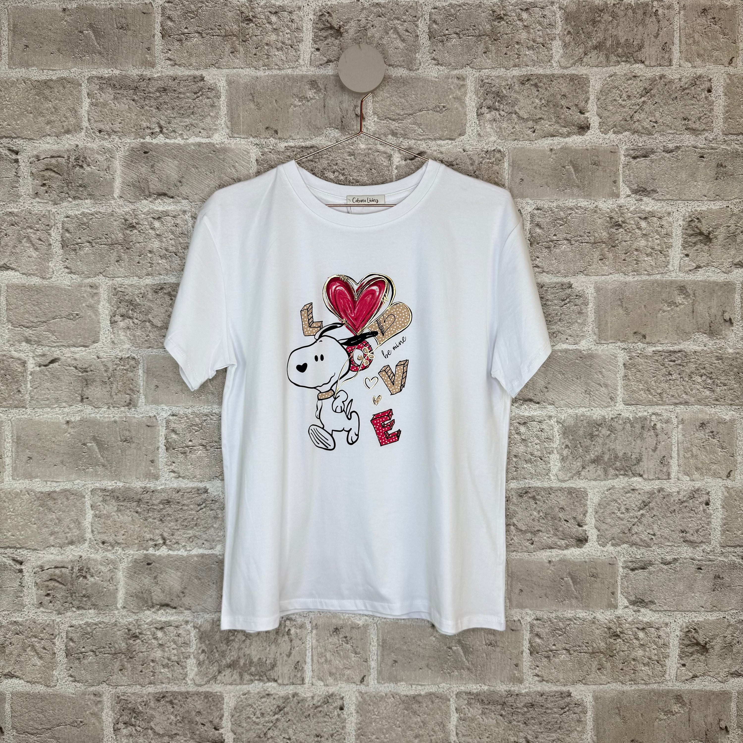 Pure Snoopy Love T-shirt - Röd