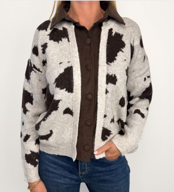 Cow Cardigan Choco