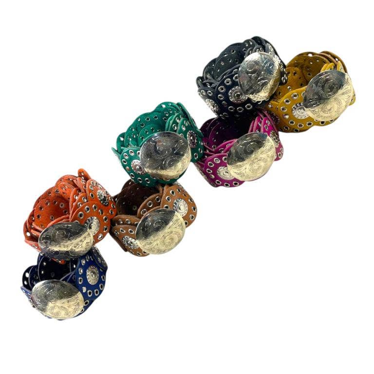 Handgjord läderbälte Brun