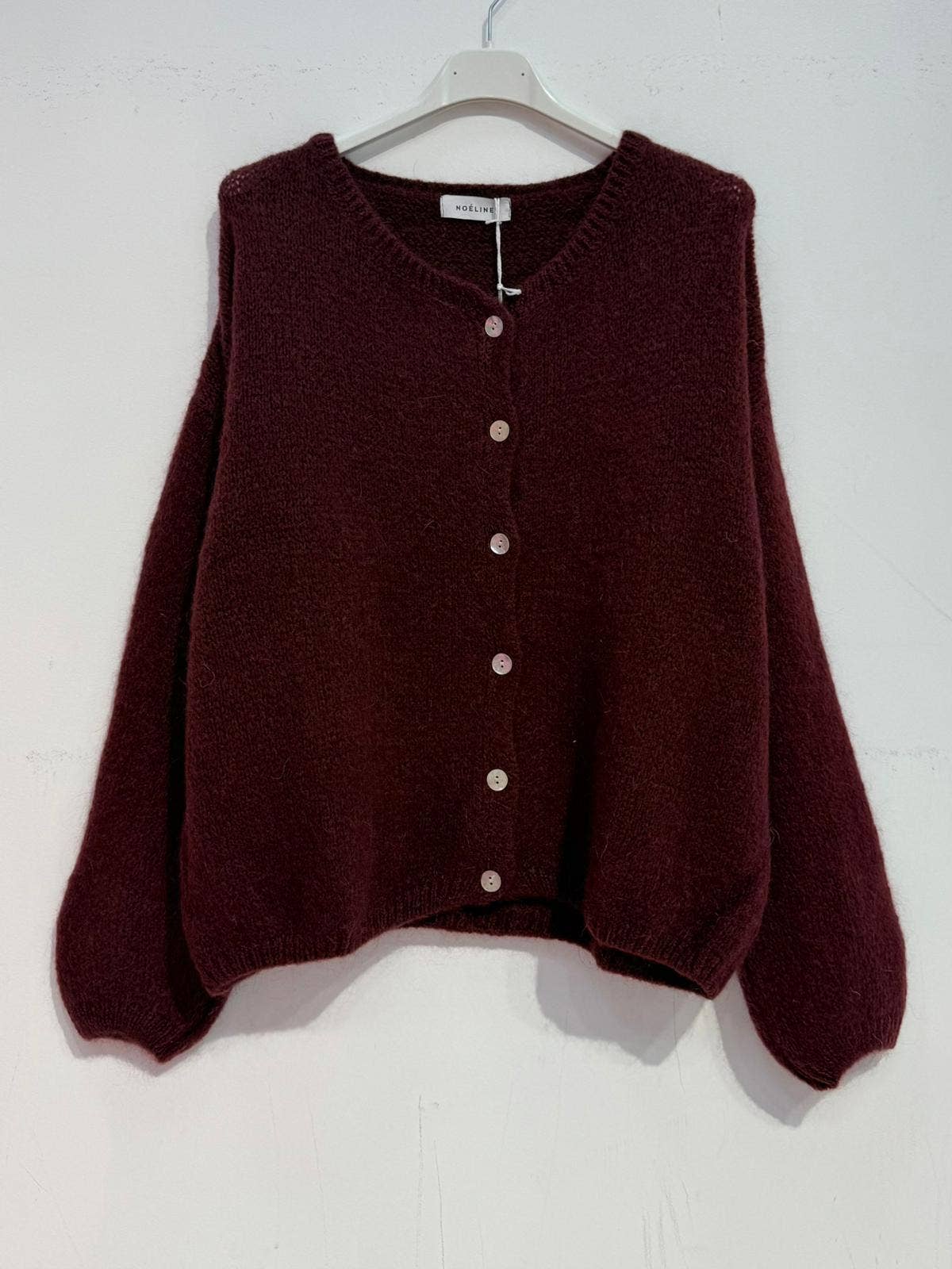 Väst i kid mohair och ull - Choklad