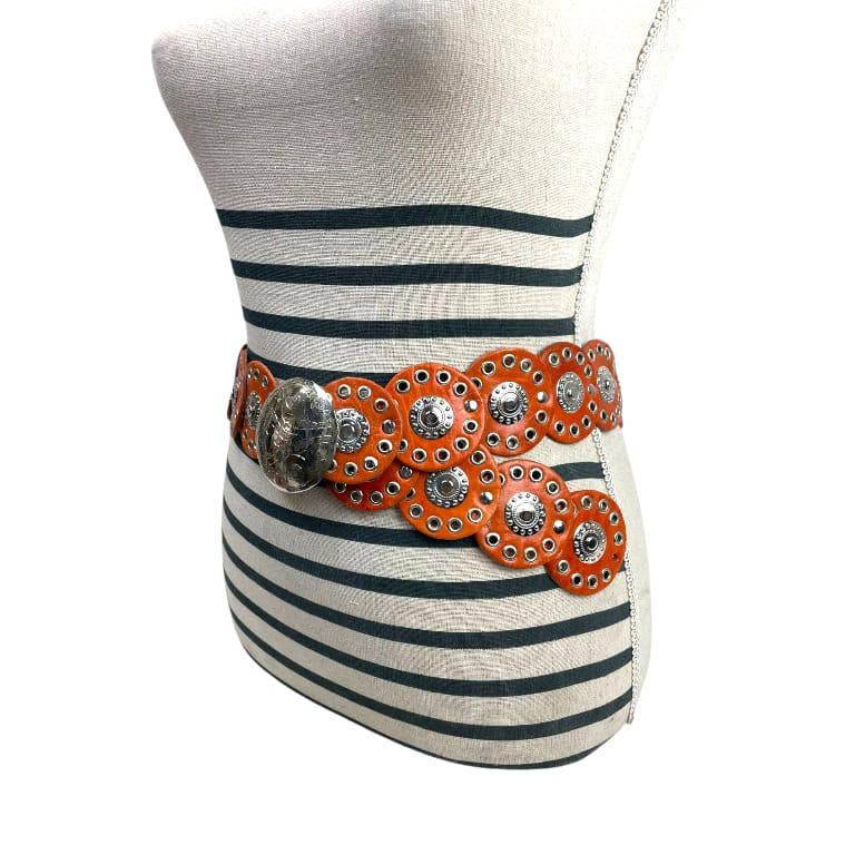 Handgjord läderbälte Brun