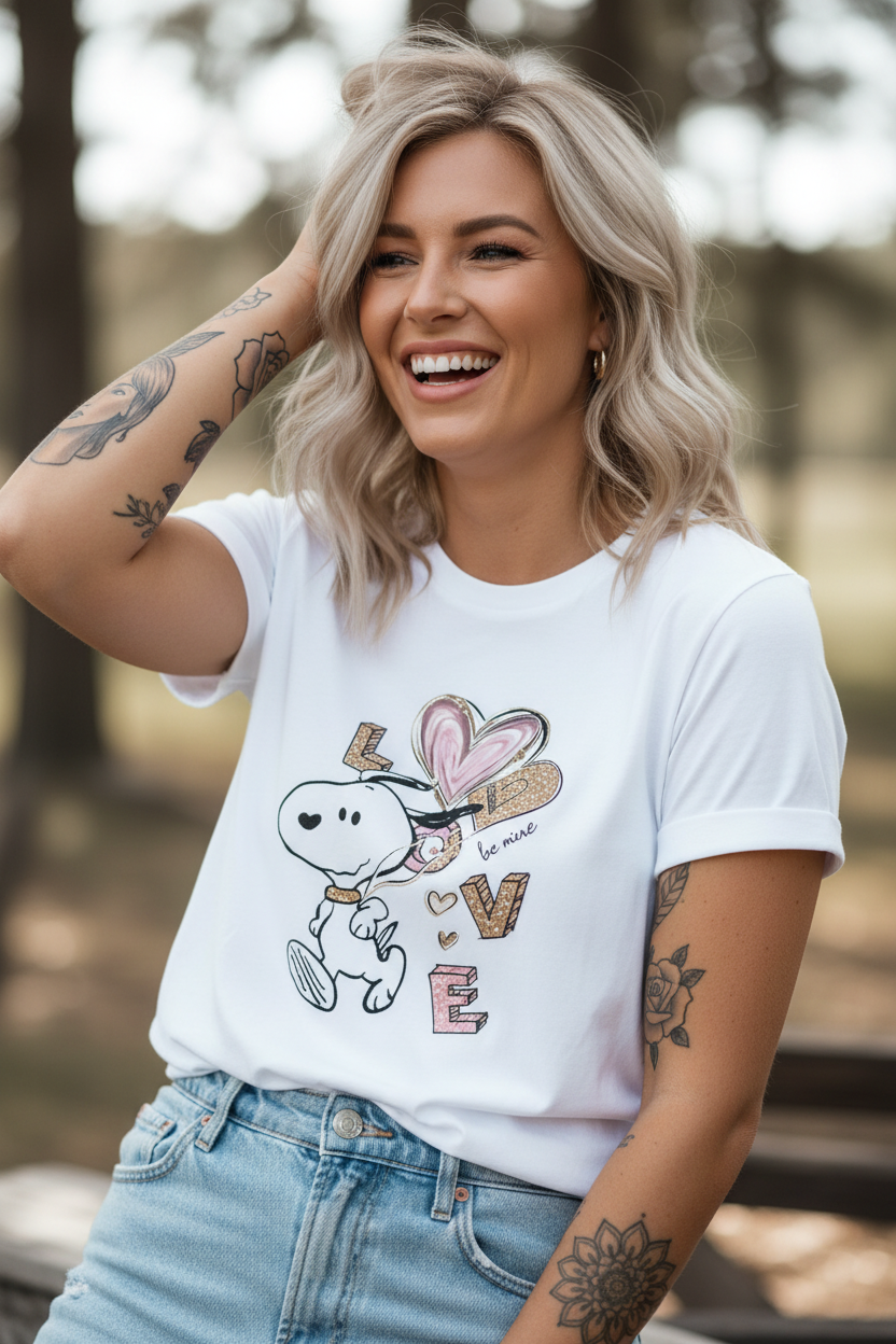 Avslappnad skrattande rosa