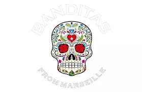 Klänning Banditas from Marseille - Orange - Black