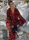 Dress Banditas from Marseille - Orange - Black