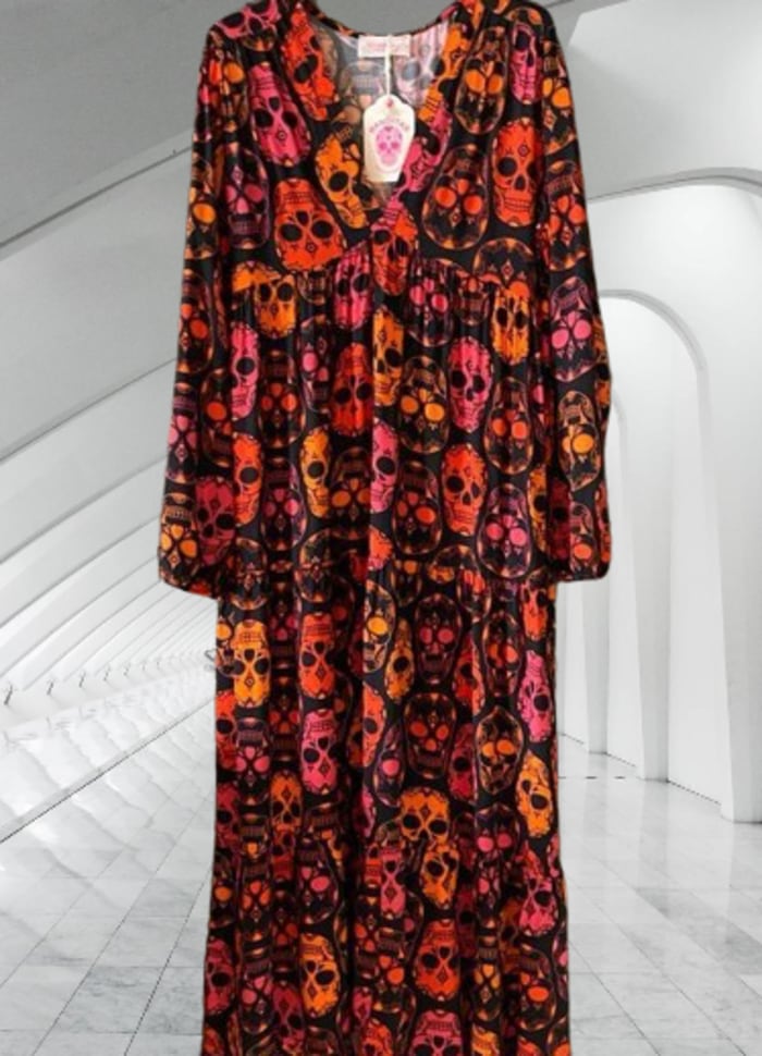 Klänning Banditas from Marseille - Orange - Black