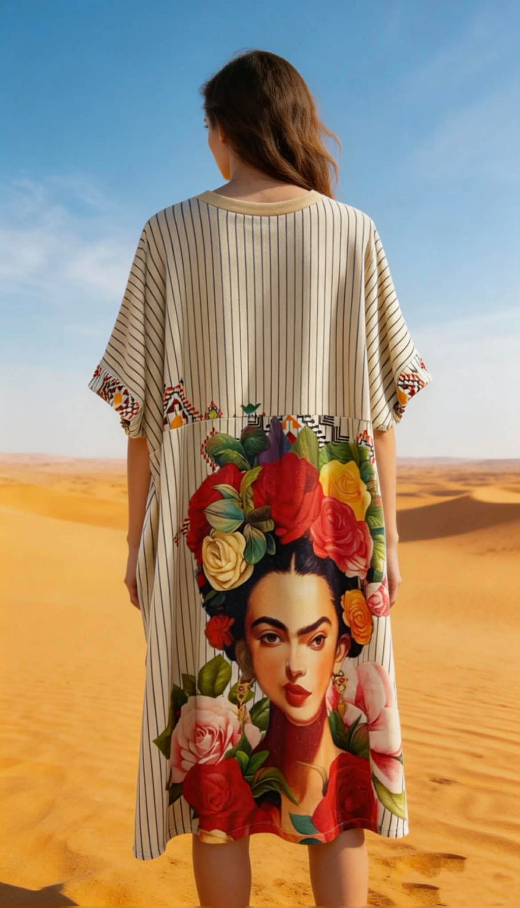 Frida Kahlo Klänning – Boho Art Edition