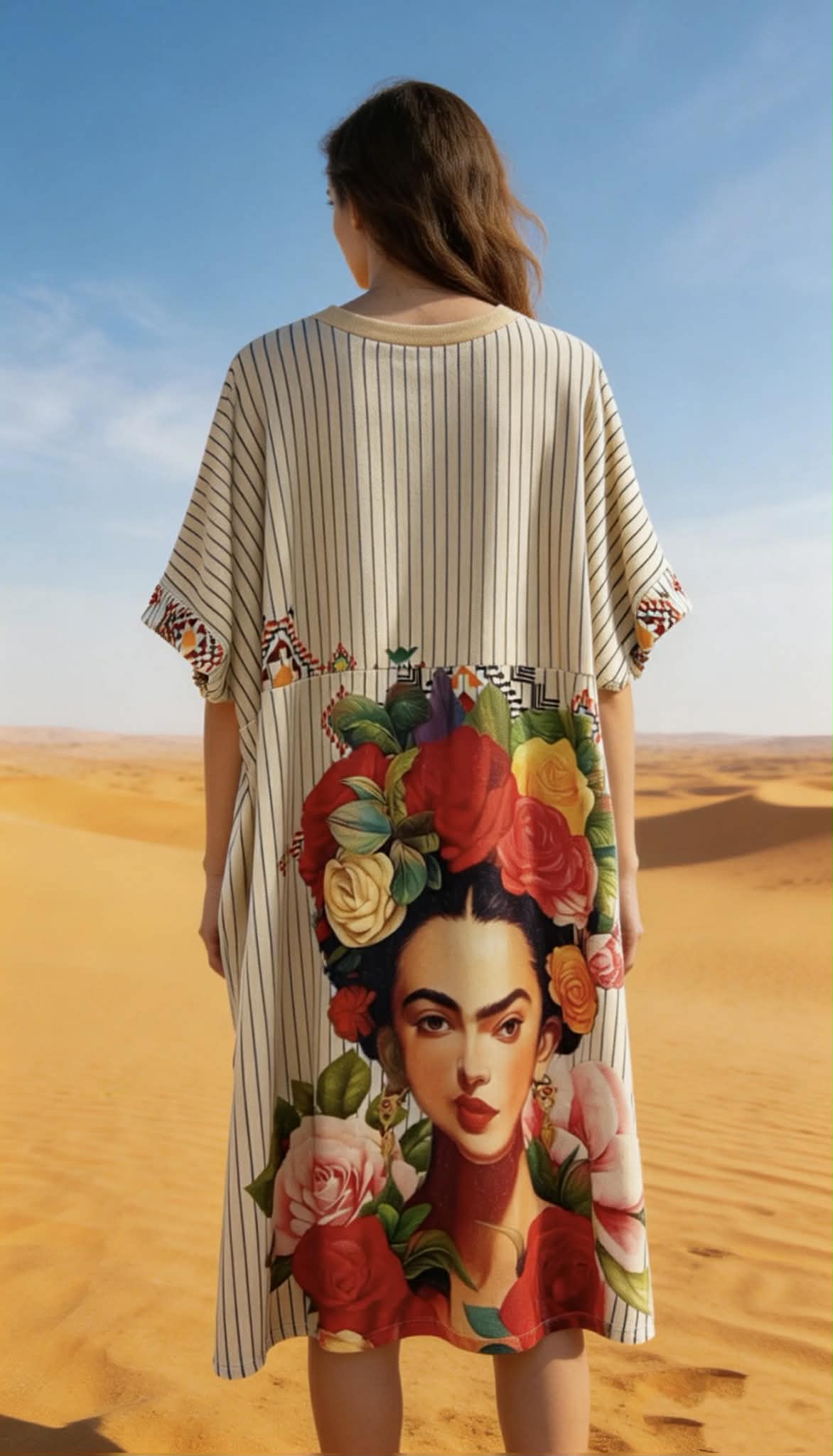 Frida Kahlo Klänning – Boho Art Edition
