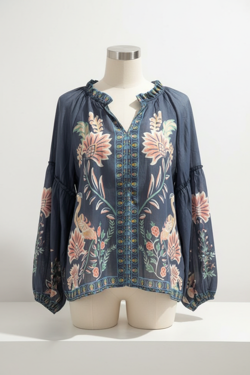 Blommig blus – produktbild