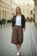Brun camo shorts skinnjacka