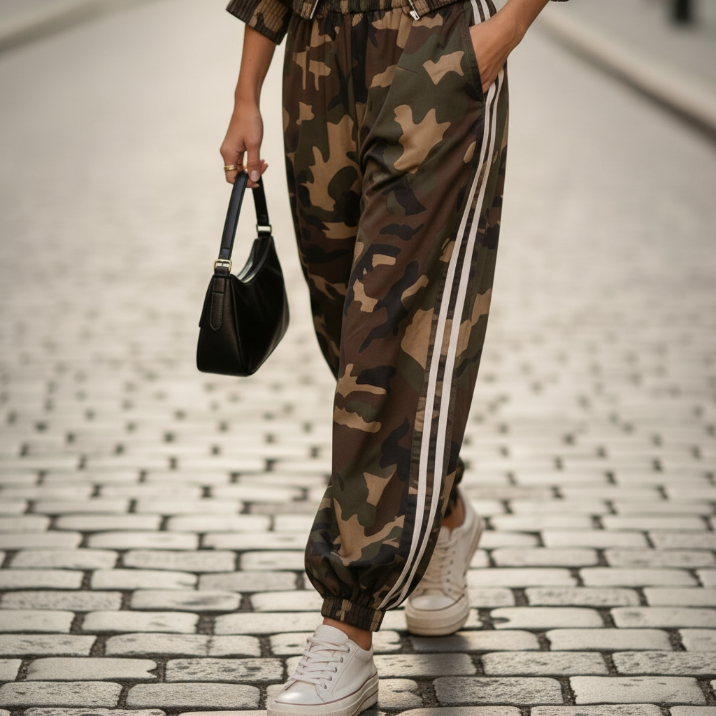 Camo byxa detalj