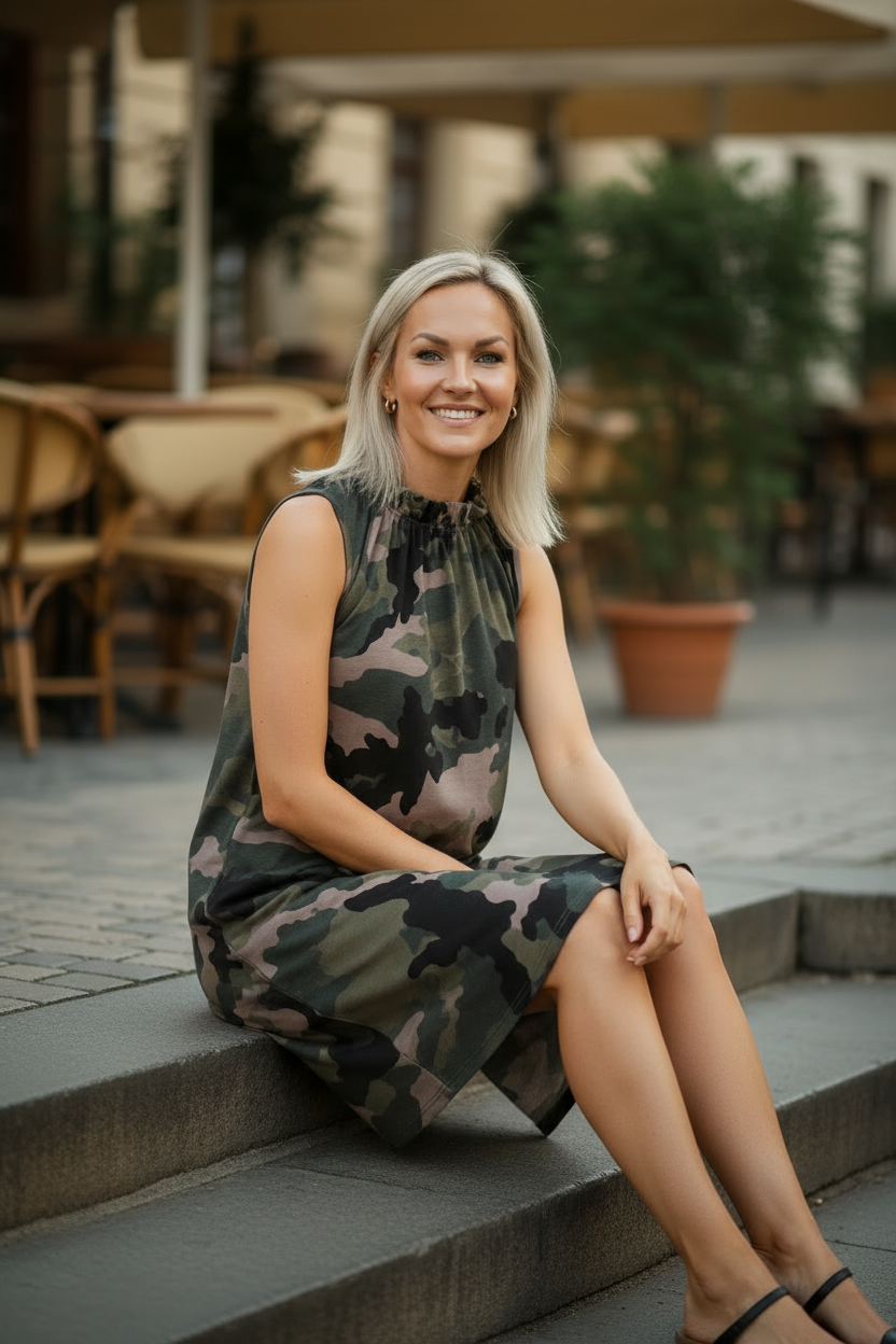Camo Dress pose 3