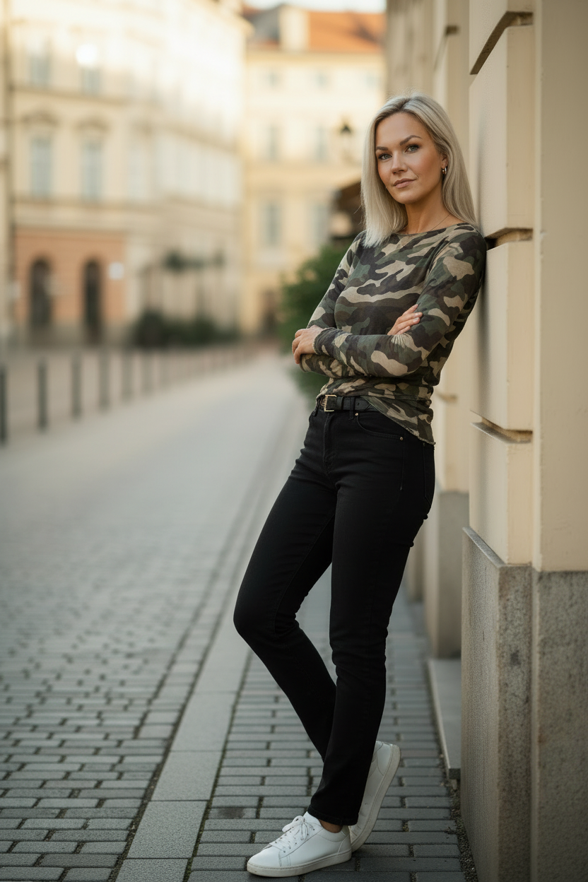 Camo top modellbild 1