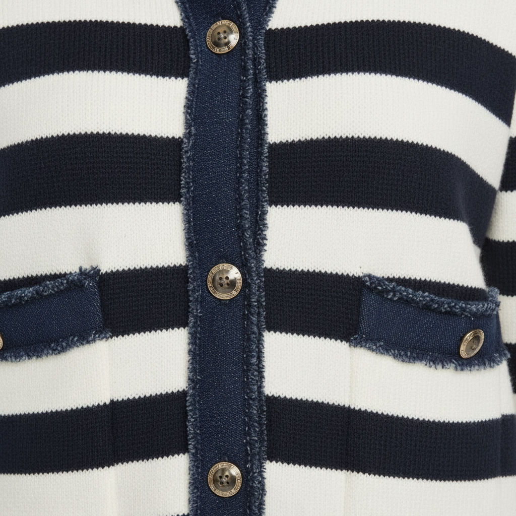 Cardigan detalj ren bakgrund