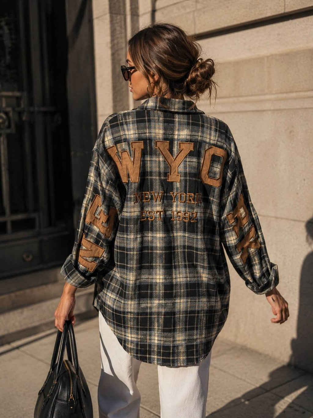 NYC Heritage Shirt – Rutig Oversize Skjorta