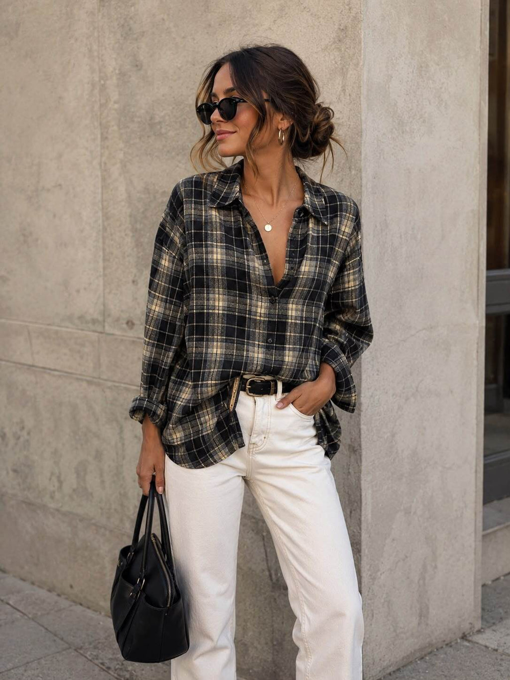 NYC Heritage Shirt – Rutig Oversize Skjorta