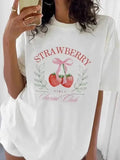 Strawberry Social Club Tee – White