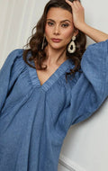 Elva Linen Dress – 100% Linen Blue Jeans