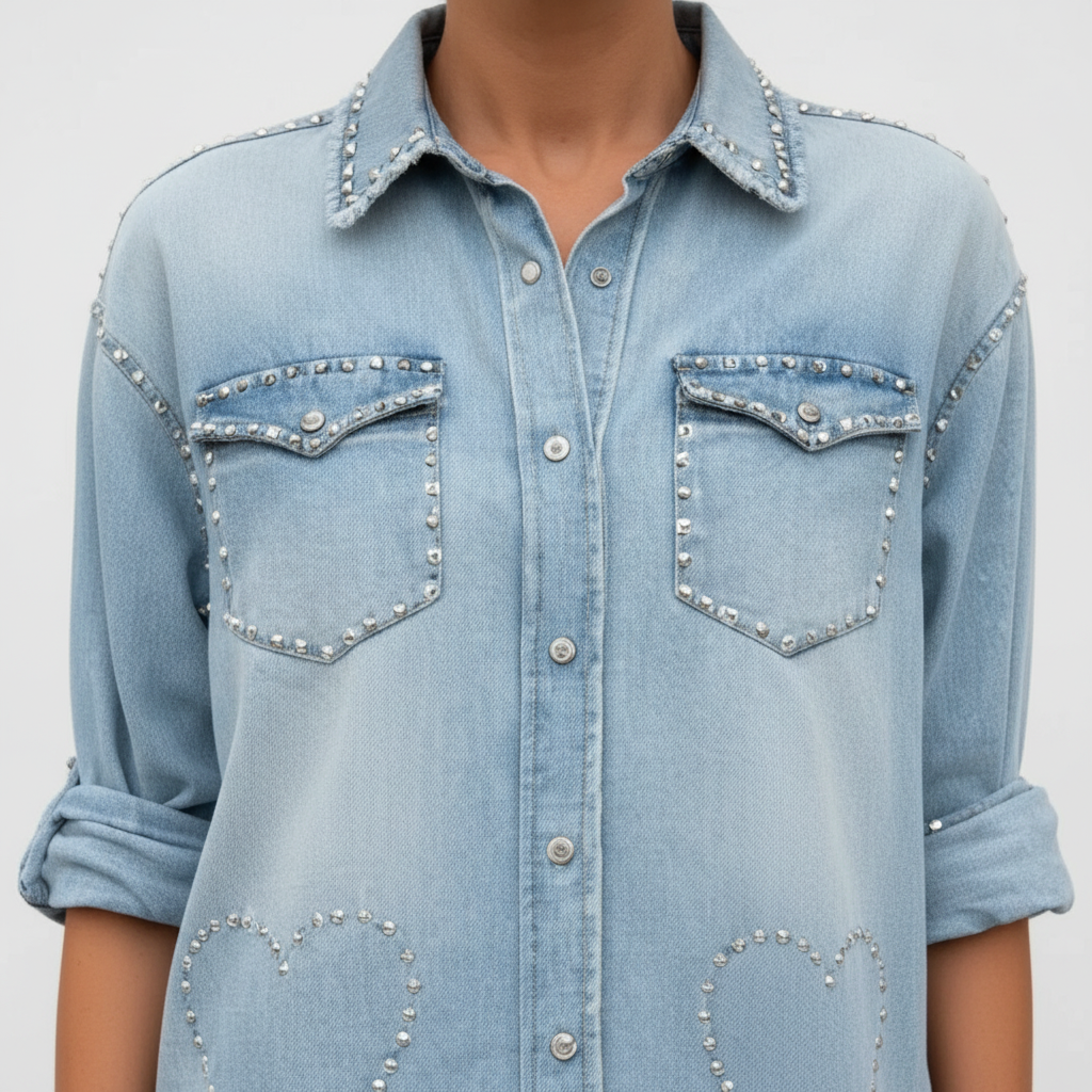 Denimskjorta detalj