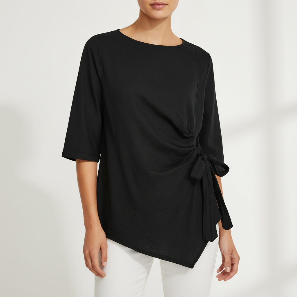 Detaljbild av Mdc Marcella svart blus