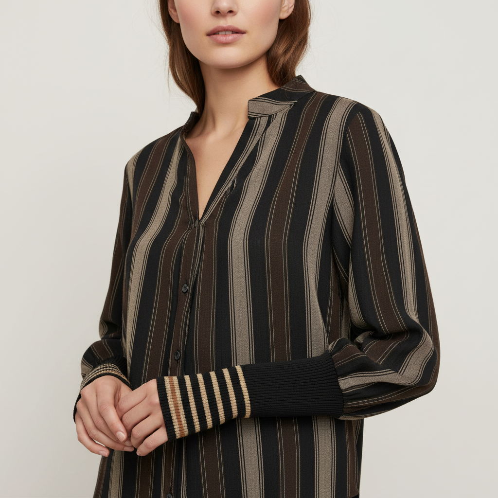 Detaljbild av Mdc Peyton randig blus