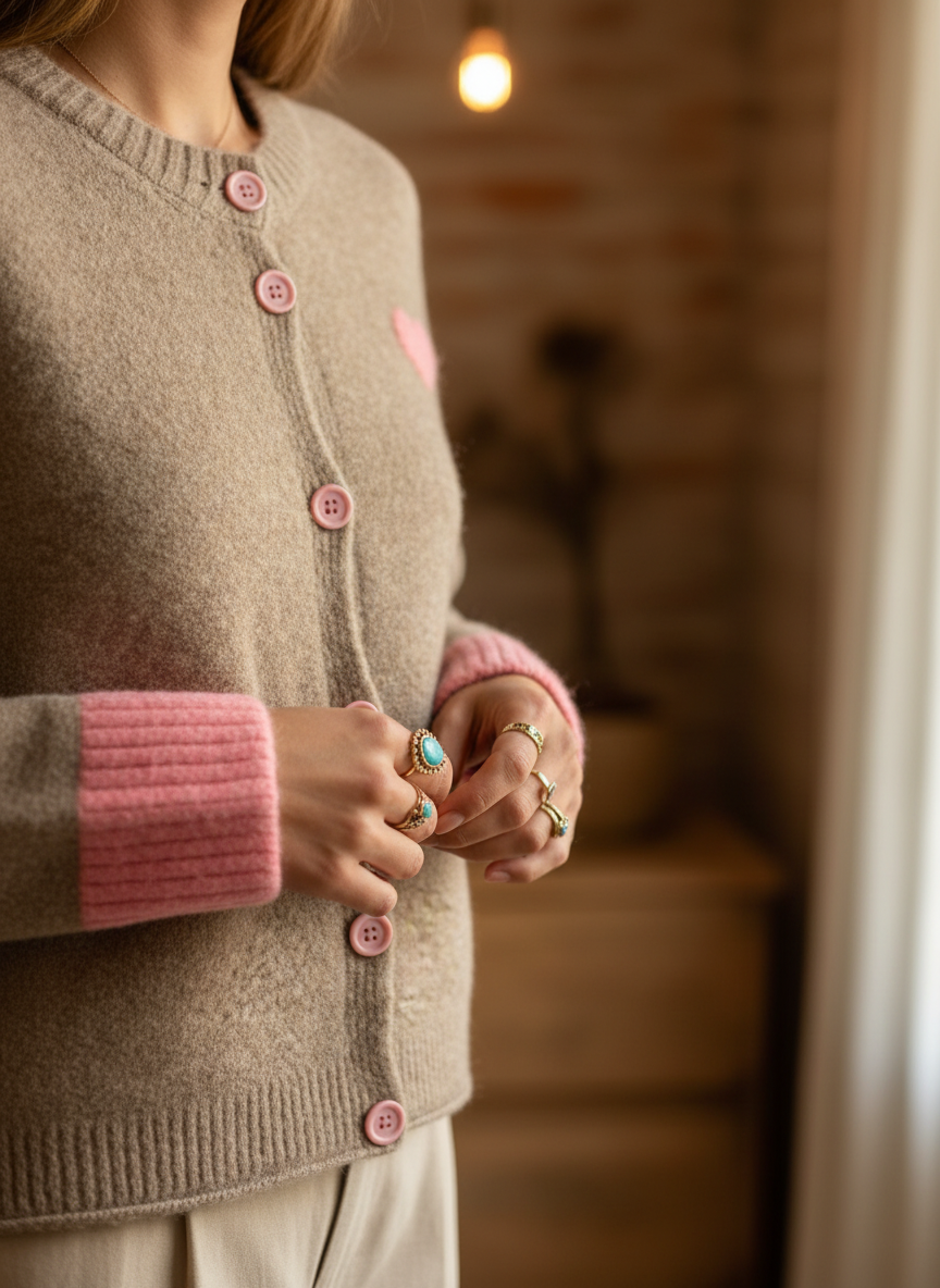 Detaljbild knappar och hjärta