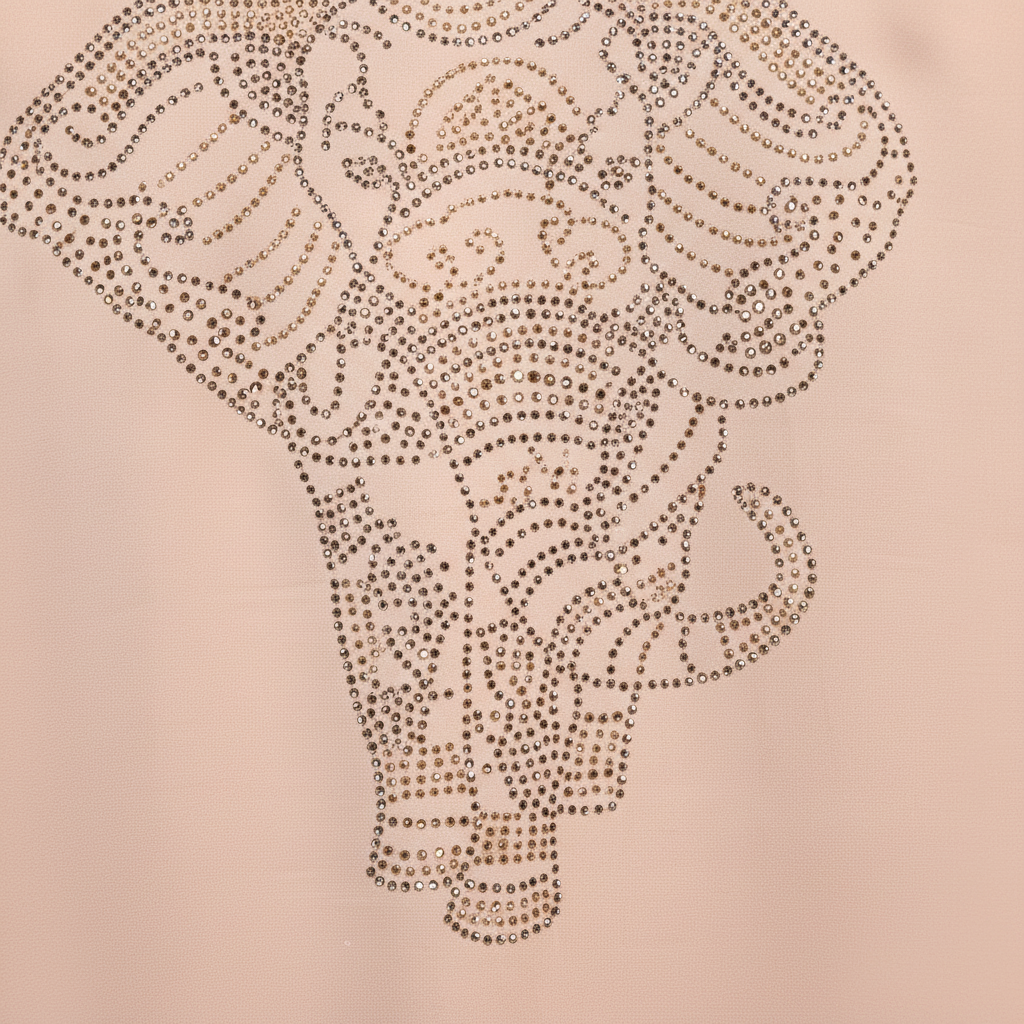 Detaljbild strass-elefant